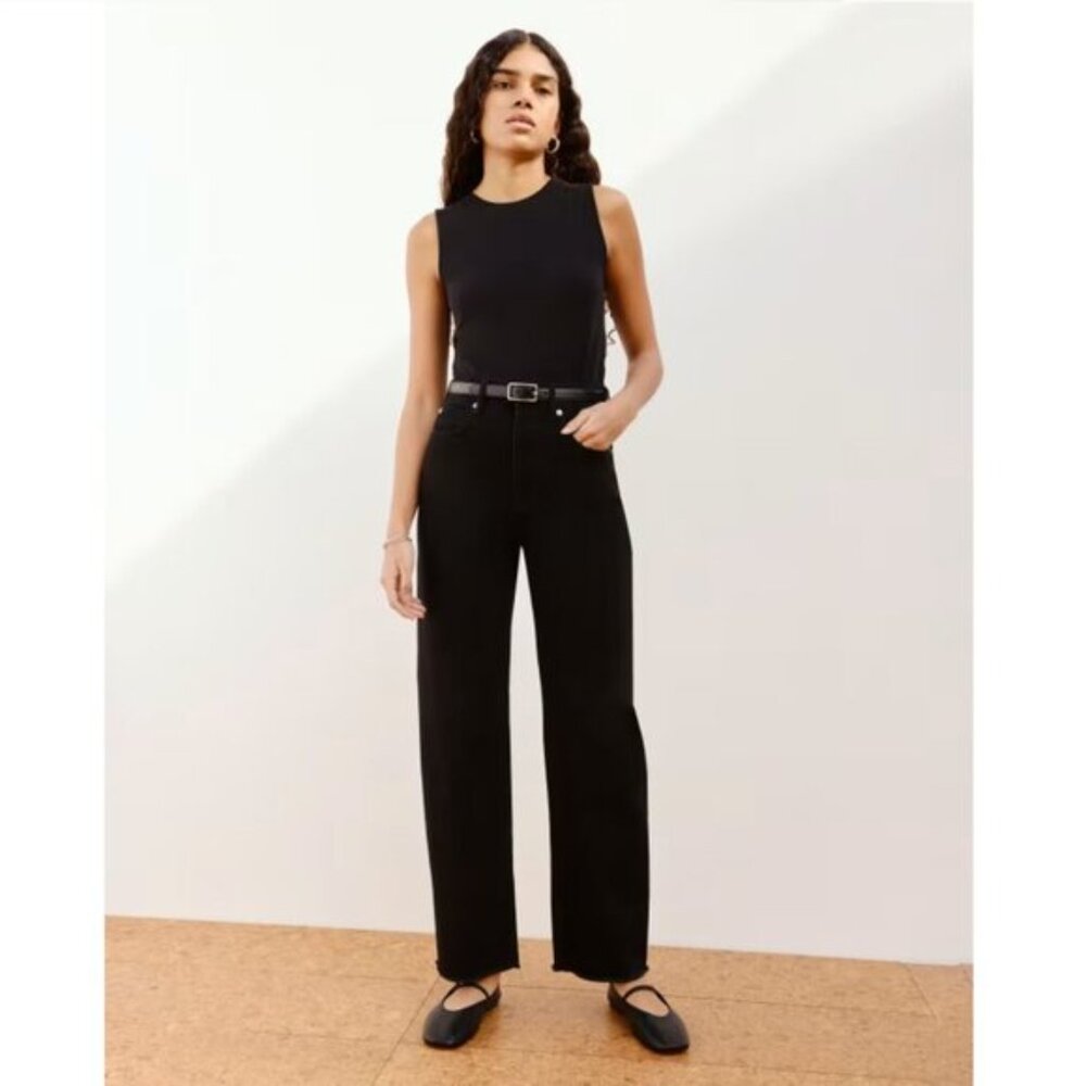 NWT Everlane The Way High Jean in Coal Black Size 25